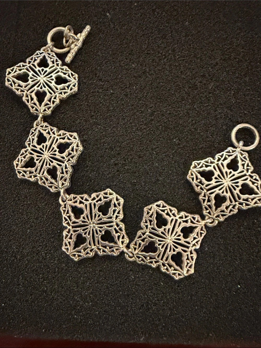 Studio Barse Silver-Tone Geometric Link Bracelet Like New